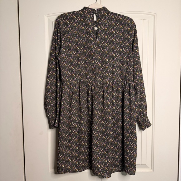 Jacqueline de Yong Floral Midi Dress - Black and Purple - Picture 11 of 12